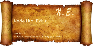 Nedelko Edit névjegykártya